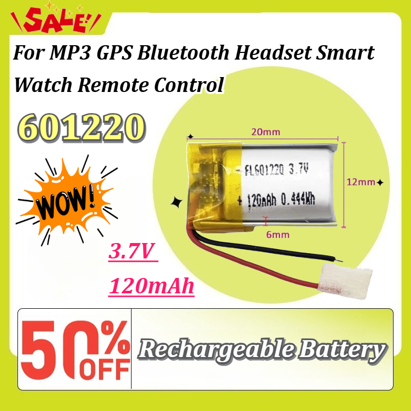 Smartwatch Headset - Nova Bateria Recarregável Li-Po 3.7V 120mAh