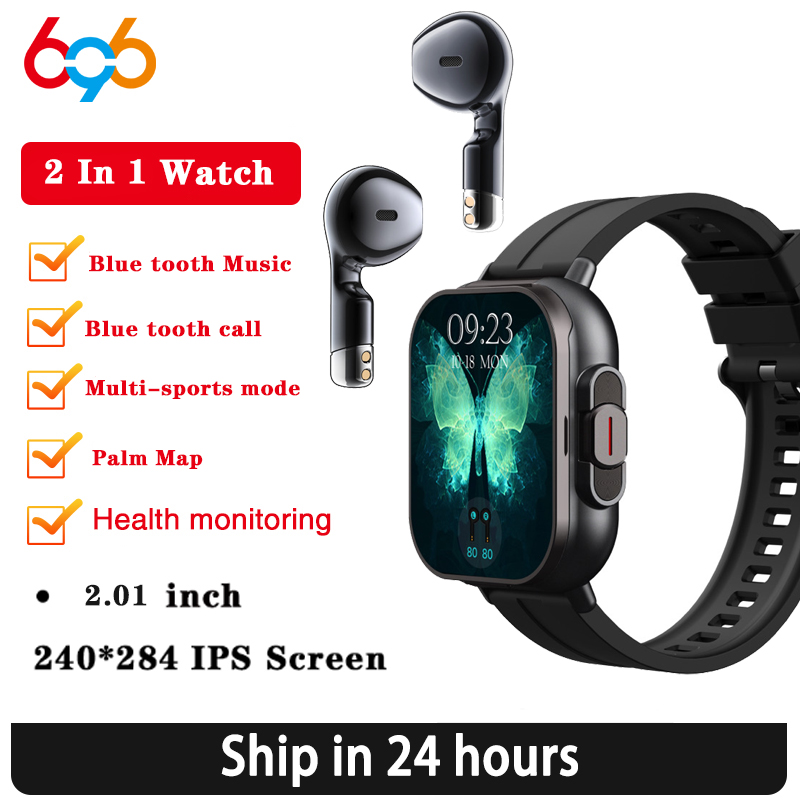 Smartwatch Headset - Bt chamada azul dente fones de