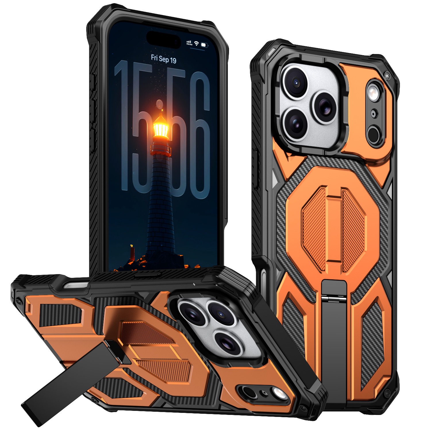 Magnetic Charging Stand - Capa Armadura para iPhone 18 17