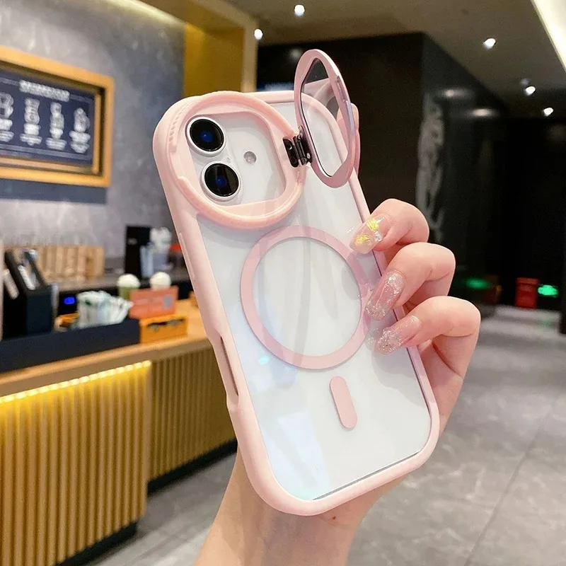 Magnetic Charging Stand - Capa Traseira Transparente com Suporte para