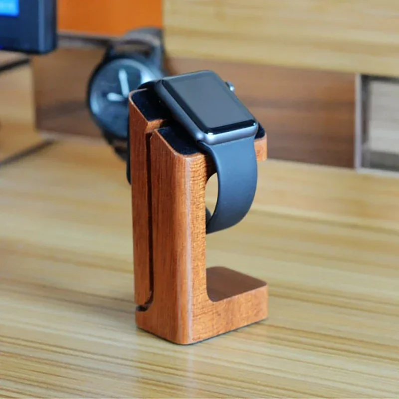 Suporte de madeira para carreg - Apple Smartwatch Accessories avaliação e preço