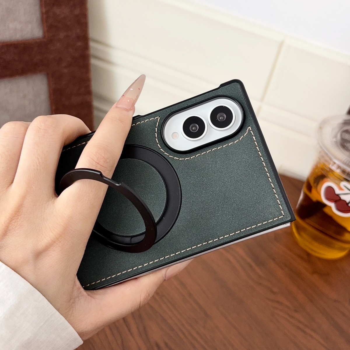 Capa de Telefone de Couro de P - Magnetic Charging Stand avaliação e preço