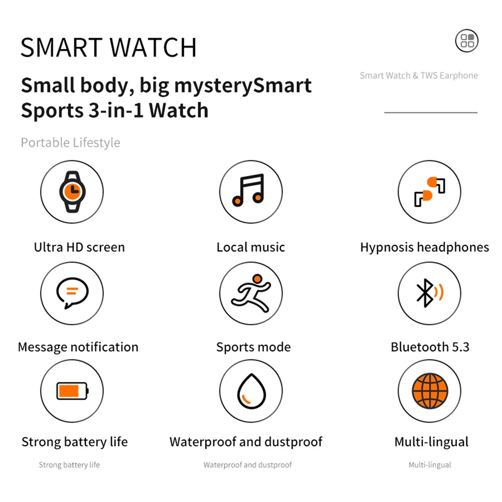 Fone de Ouvido Bluetooth TWS c - Smartwatch Headset avaliação e preço